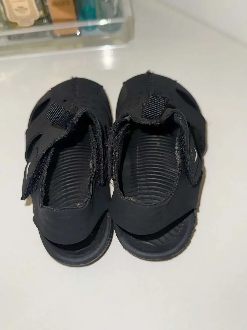Nike Sunray Protect 2 Toddler Water Sandals, Black/White 7С